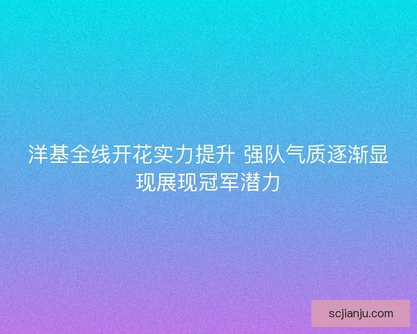 洋基全线开花实力提升 强队气质逐渐显现展现冠军潜力